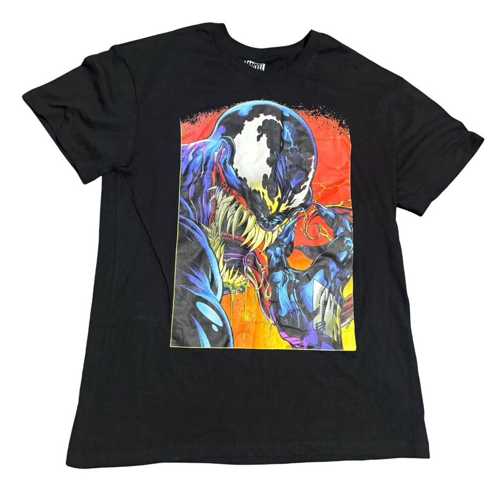 Black & Red Marvel Venom Alt Indie Emo Streetwear Comic Merch Graphic T-Shirt M
